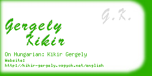 gergely kikir business card